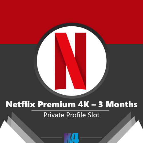 Netflix Premium 4K – 3 Months | Private Profile Slot – Full Warranty Keys4All