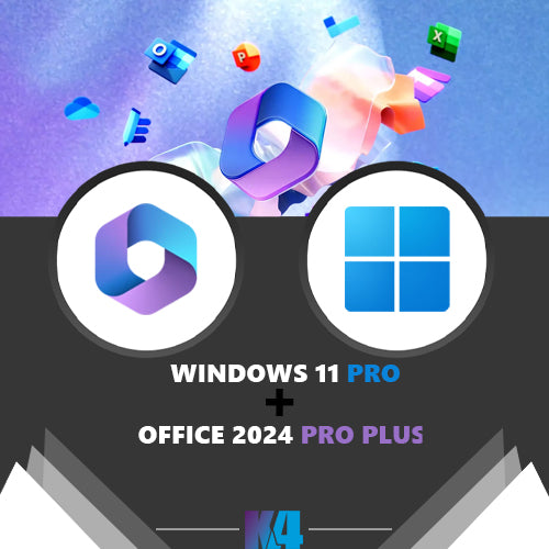 Bundle Office 2024 Pro Plus and Windows 11 Pro - Online activation -